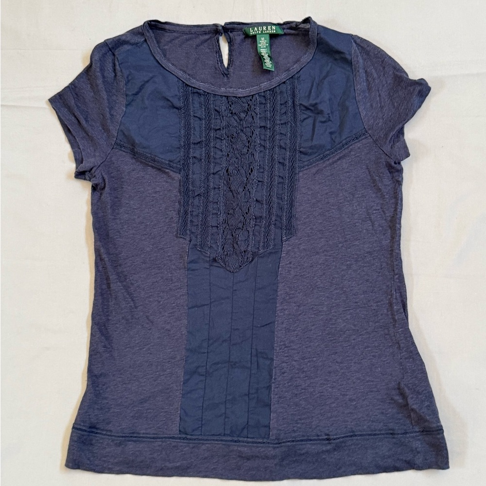 Women’s Ralph Lauren‎ Navy Blue Blouse Size Medium